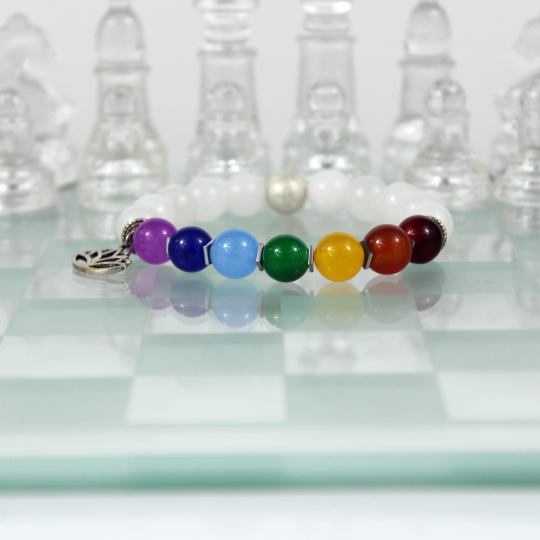 seven chakra gemstone bracelet chess board