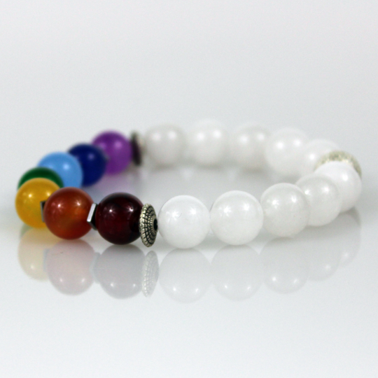 seven chakra gemstone bead bracelet