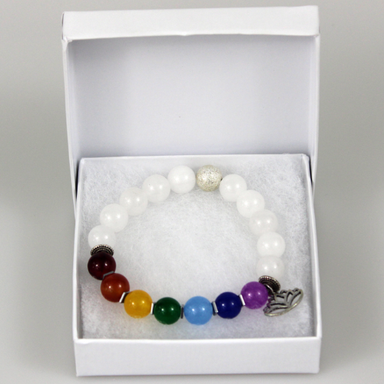 seven chakra bead bracelet gift box