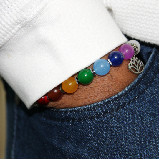 seven chakra gemstone bracelet