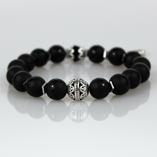 black onyx bead bracelet