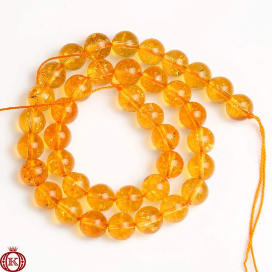yellow citrine gemstone beads