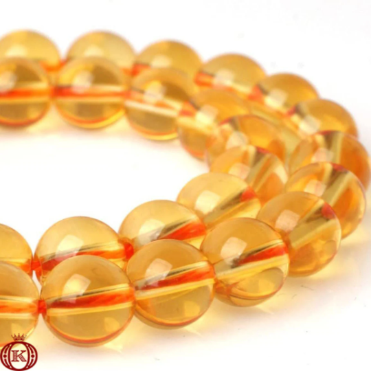 orange citrine gemstone beads