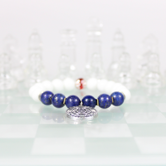 silver coast guard bracelet chess board
