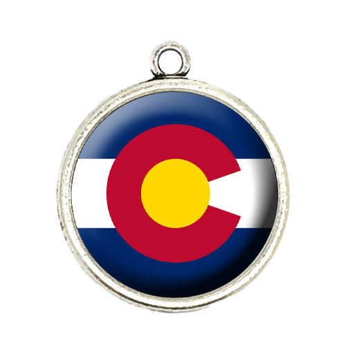 state of colorado flag cabochon charm
