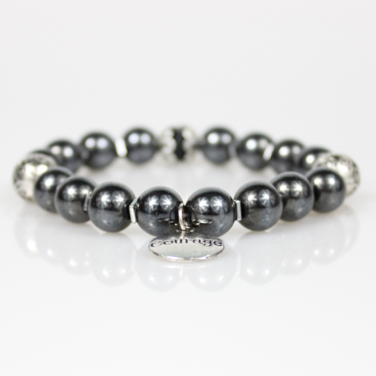 gray hematite bead bracelet