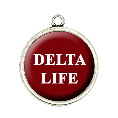 delta sigma theta greek life jewelry bracelet charm