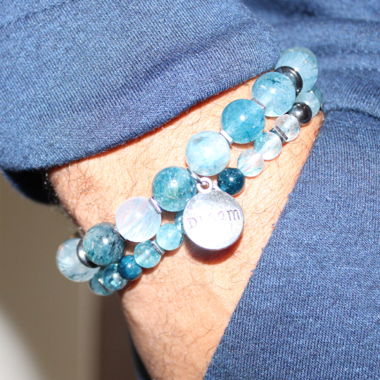 dream charm blue bead bracelet