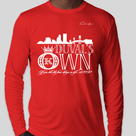 duval's own long sleeve red