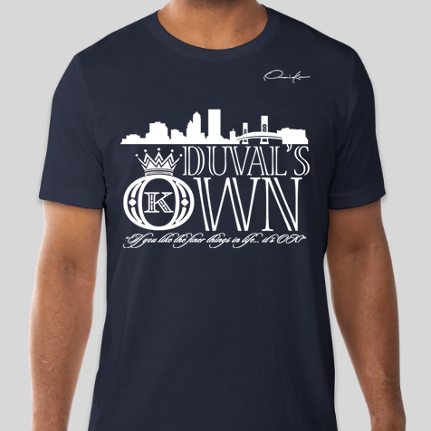 duval's own t-shirt navy blue
