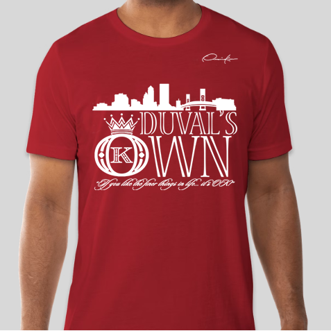 duval's own t-shirt red