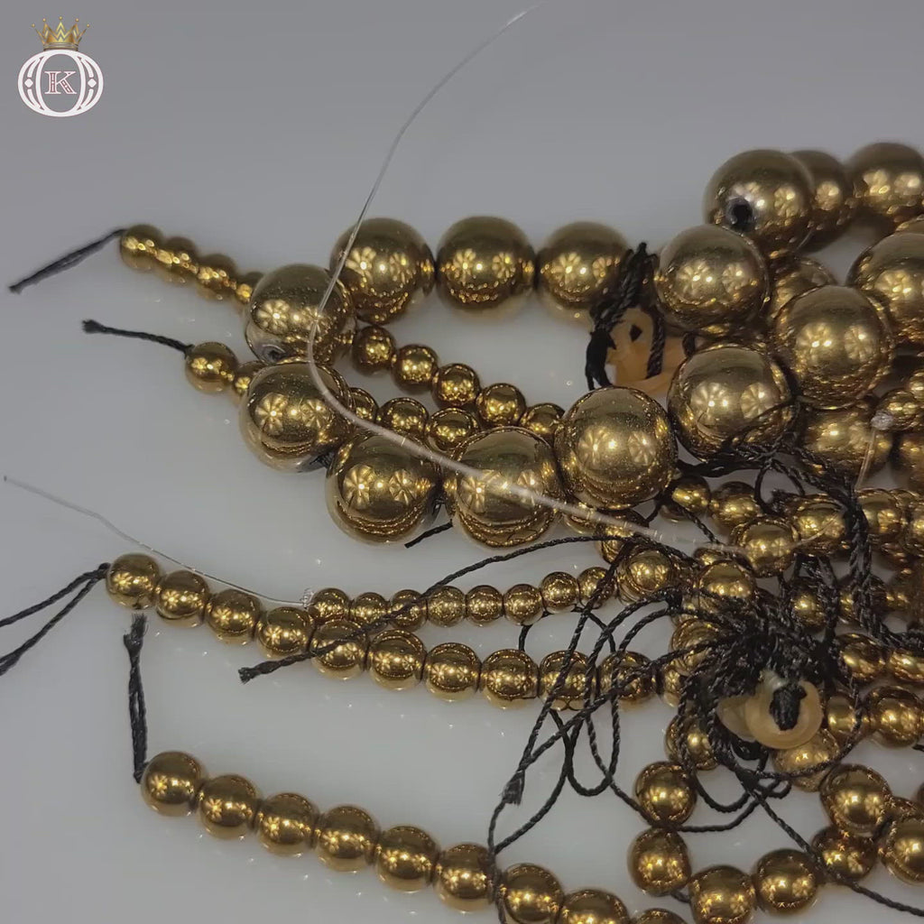 gold hematite gemstone beads video