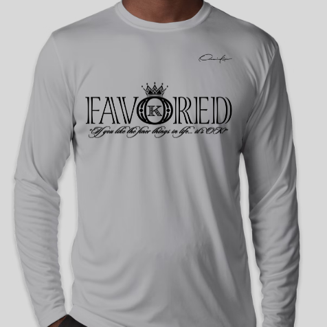 highly blessed & favored shirt gray