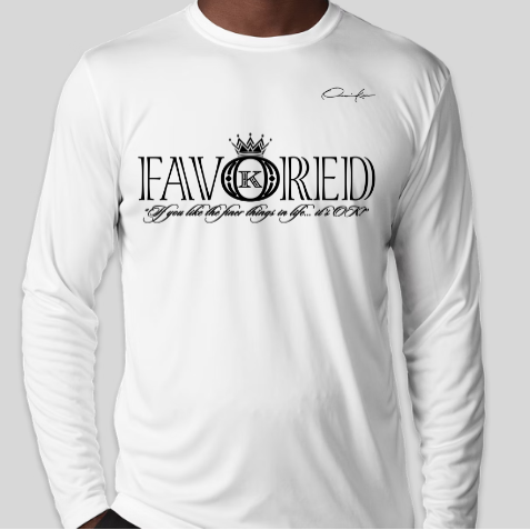 highly blessed & favored shirt white