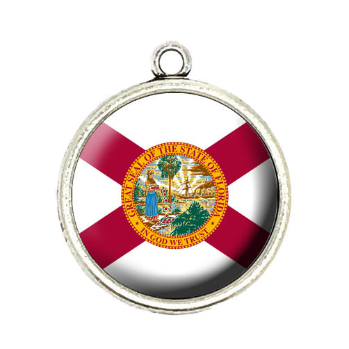 state of florida flag cabochon charm