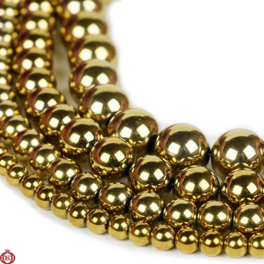 quality gold hematite gemstone beads
