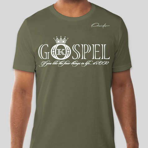 gospel t-shirt army green