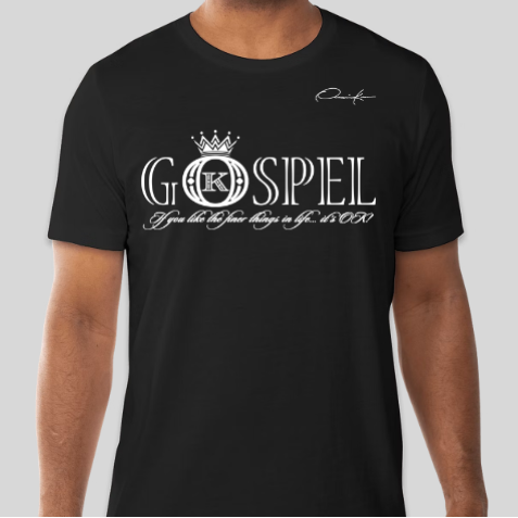 gospel t-shirt black
