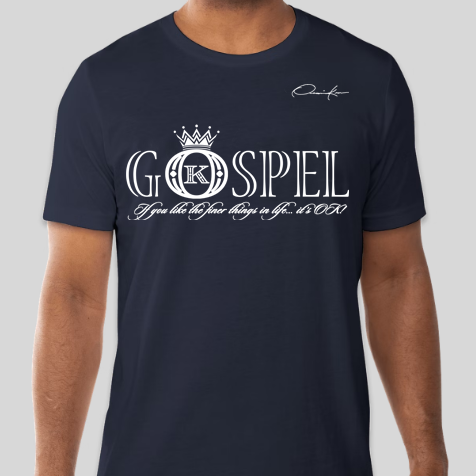 gospel t-shirt navy blue