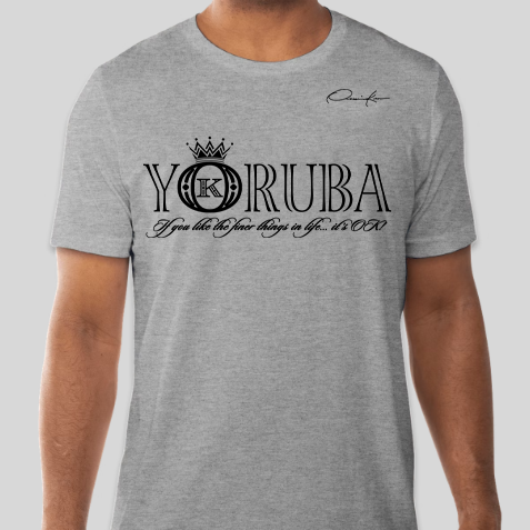 yoruba t-shirt gray
