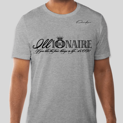 illionaire t-shirt gray