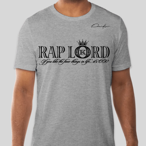 rap lord t-shirt gray