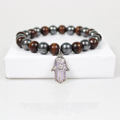 Hamsa Charm Bead Bracelet - 4.5 in - Bracelet
