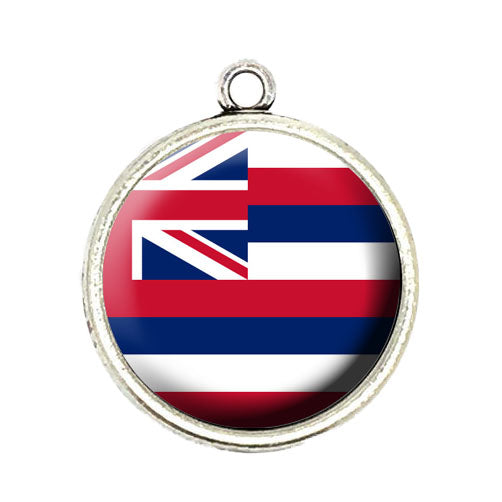 state of hawaii flag cabochon charm