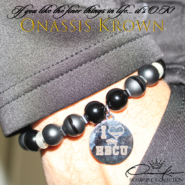black hbcu charm bead bracelet