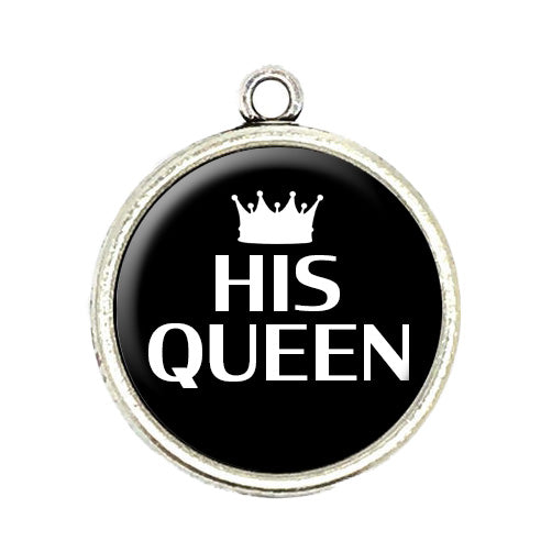 his queen cabochon charm