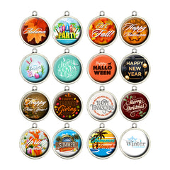 Holiday Season Cabochon Charms - 1 Charm - Charms