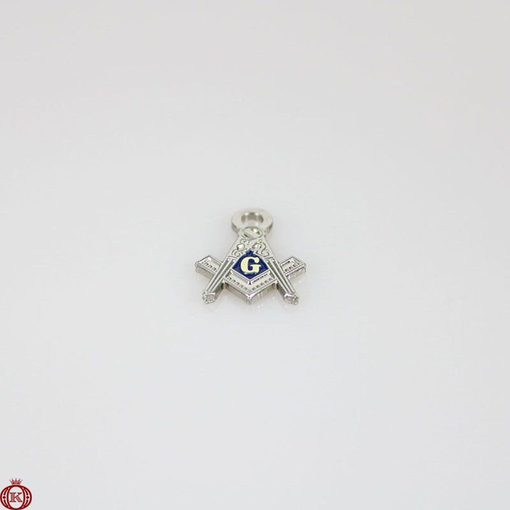 freemasonry masonic blue gold compass and square jewelry bracelet charm