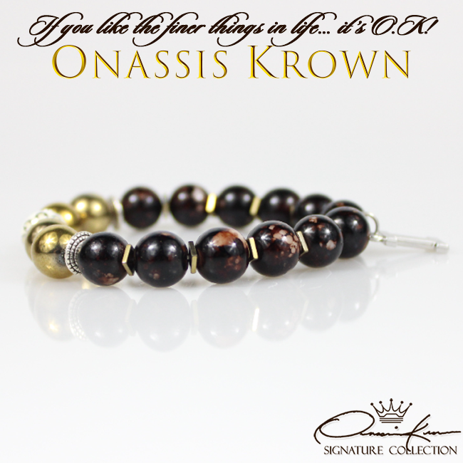 iota phi theta brown gold greek letter bead bracelet