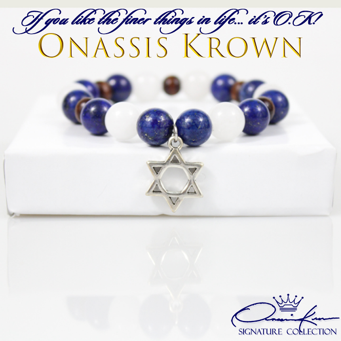silver star of david charm blue white israeli flag bead bracelet