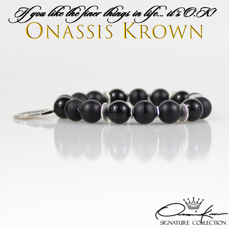 black king charm black onyx bead bracelet