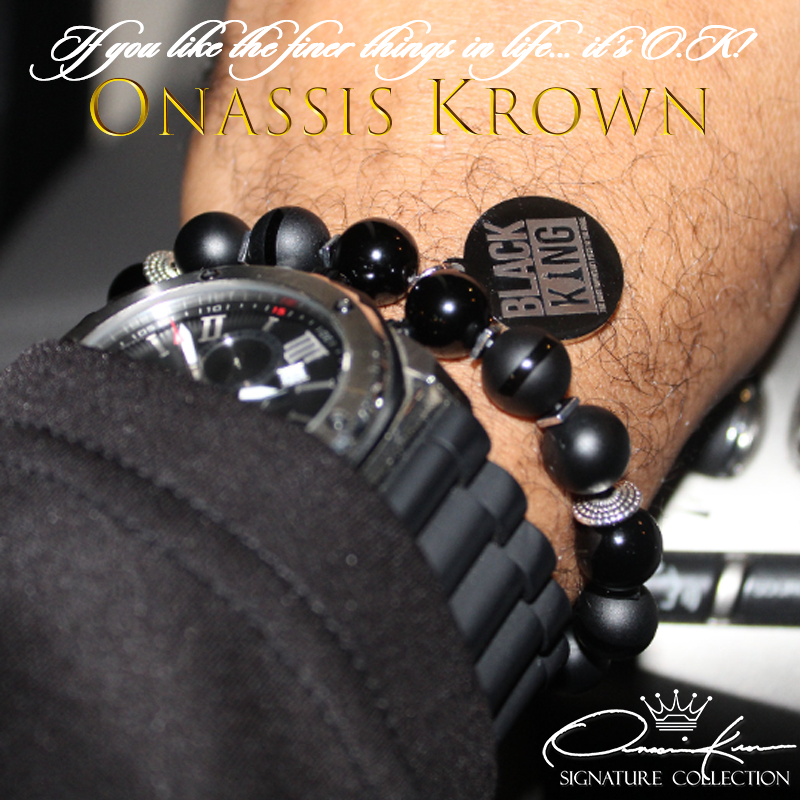 stylish black king bracelet