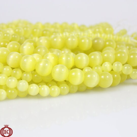 yellow cats eye beads