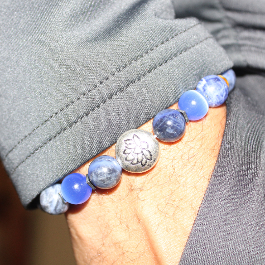 custom bead bracelet on wrist