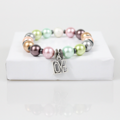 Tahitian Pearls Love Charm Bead Bracelet - 4.5 in - Bracelet