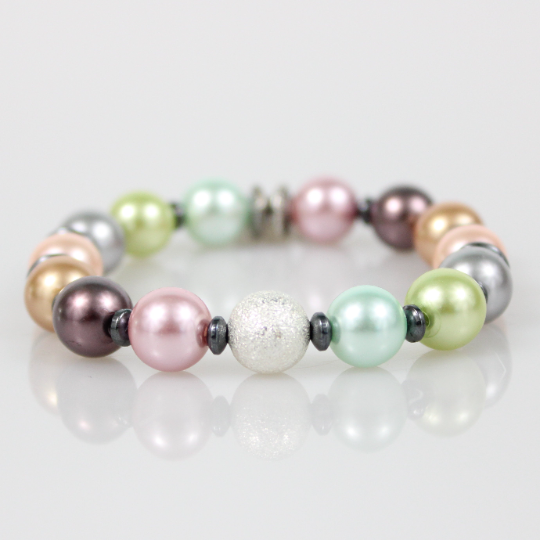 easter egg tahitian pearl bead bracelet