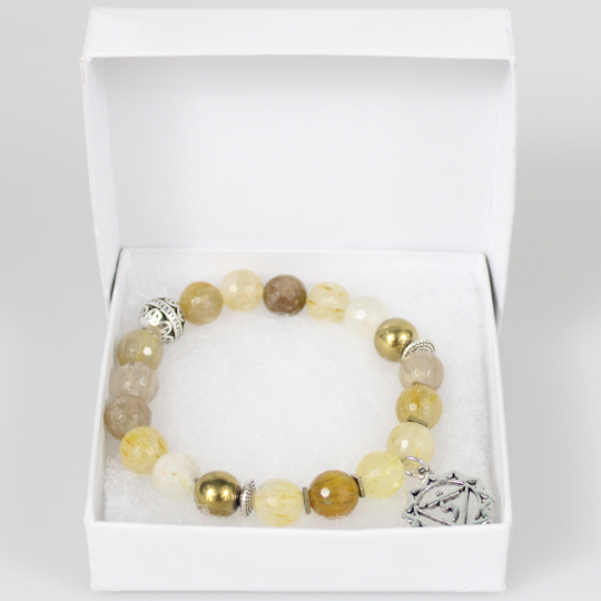manipura chakra citrine bead bracelet gift box