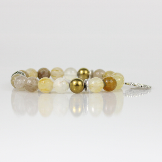 manipura golden yellow citrine bead bracelet