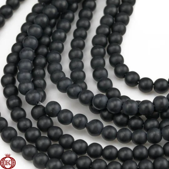 matte black onyx beads