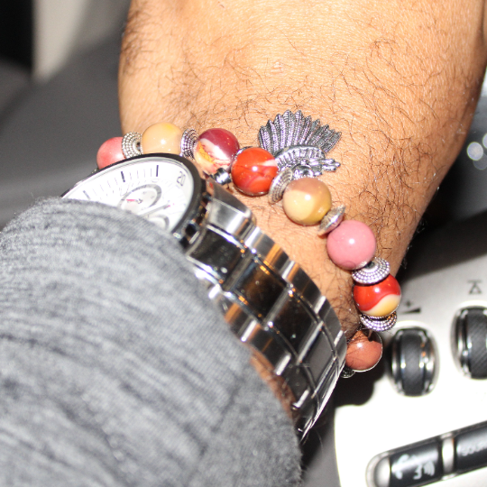 shaman indian chief charm bracelet
