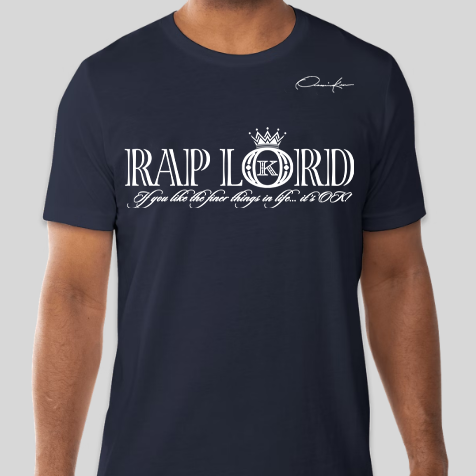 rap lord t-shirt navy blue