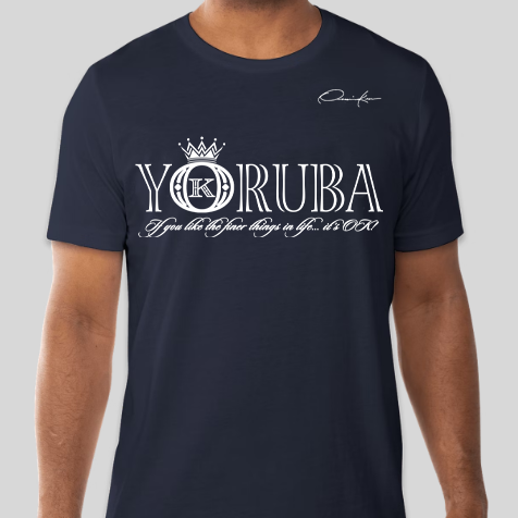 yoruba t-shirt navy blue