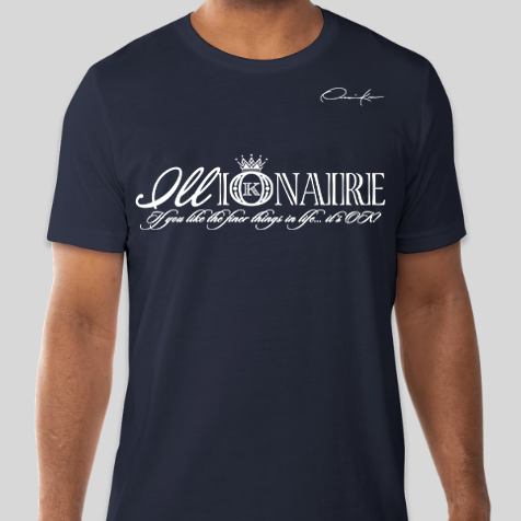 illionaire t-shirt navy blue