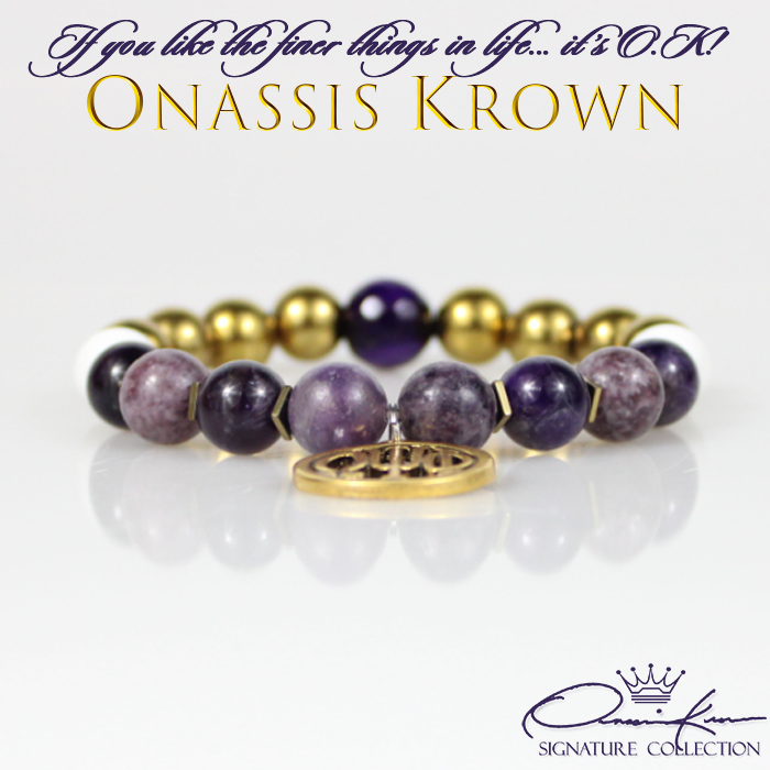 omega psi phi gold charm purple gold white bead bracelet