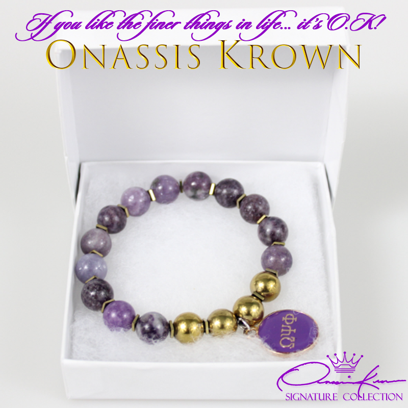 omega psi phi bead bracelet gift box