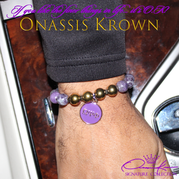 luxury omega psi phi bead bracelet